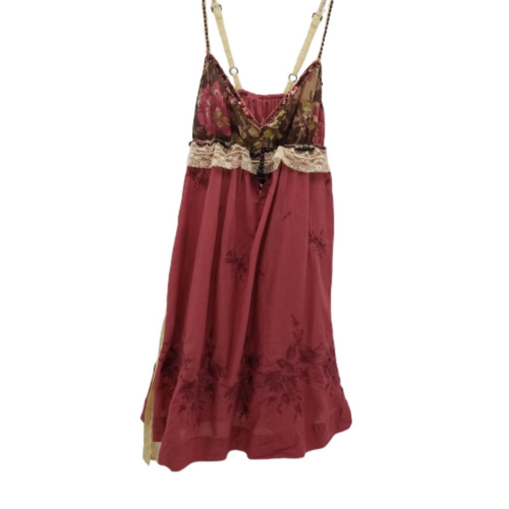 Free People Dress Beads Embroidery Boho Festival